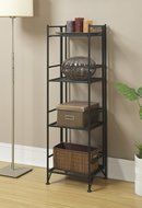 Convenience Concepts Designs-2-Go 3-Tier Folding Metal Corner Shelf, White N36