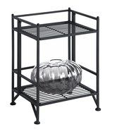 Convenience Concepts Designs-2-Go 3-Tier Folding Metal Corner Shelf, White N37
