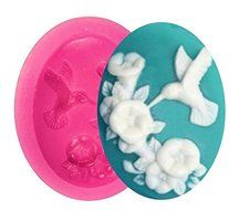 Hummingbird Cameo Silicone Mold for Fondant, Gum Paste, Chocolate, Crafts