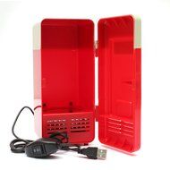 AUDEW Mini USB LED PC Car Refrigerator Fridge Beverage Cola Drink Cans Food Cooler Warmer N5