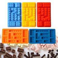 Bulk Set of 5 Silicone Brick Candy, Crayon or Ice Molds