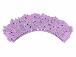 Yansanido 12 set pink Filigree Artistic Bake Little Vine Lace Laser Cut Cupcake Wrapper Cup Muffin Case Trays... N55