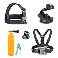 AKASO 7 in 1 Sports Action Camera Accessory Bundle Kits For Gopro Hero Sports Camera - Head Strap Chest Belt+...