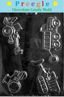 PLP-J096 Construction Vehicles Dump Truck, Bulldozer Chocolate Candy Mold