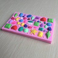 Anyana Jewel Gemstone Mat Silicone Fondant Mold Cake Decorating Pastry Gum Pastry Tool Kitchen Tool Sugar Paste...