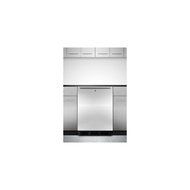 Summit AL752LBLBISSHH 24" Compact All-Refrigerator with 5.5 cu. ft. Adjustable Glass Shelves Automatic Defrost...