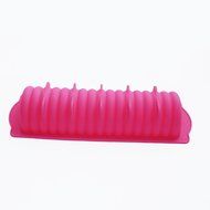 X-Haibei Classic Ribbed Loaf Pan Jello Cake Hot Dog Bread Toast Silicone Mold Bakeware