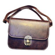 Creazy Fashion Women Leather Handbag Cross Body Shoulder Messenger Bag (Red) N3