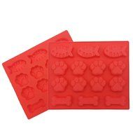 JamHoo Dog Bones Baking Molds - Dog Paws Baking Molds - Fish Baking Molds - Puppy Pets Print Nonstick Silicone... N4