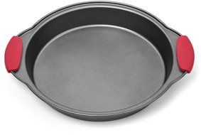 Elite Bakeware 3 Piece NonStick Cake Pans Set with Silicone Handles - Easy Release Non Stick Coating - Wide Round...