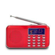 eJiasu Mini Portable MP3 Music Player Charging Digital LED Display Panel FM Radio Stereo Speaker USB TF card(Black) N6