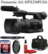 Panasonic AG-HPX250PJ 1/3" 2.2 megapixel P2 Handheld Camcorder + Deluxe Case + Air Blower + Lens Cleaning Brush... N2