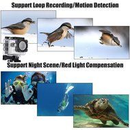 Andoer 2" Sports Action Camera 4K 24fps 1080P 60fps 5X Zoom 20MP Full HD 170&deg; Wide-angle Lens Built-in Gyro Anti-Shake... N9