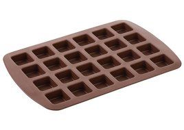 Q-life 24-cavity Silicone Brownie Squares Baking Mold Cake Chocolate Pan Candy Silicone Baking Mold Tray (1pce... N7