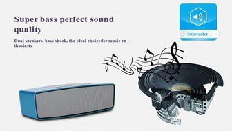 Blueone Outdoor Speaker HIFI Wireless Bluetooth Subwoofer Speakers for Cell Phones - Blue N6