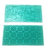 Mikiso Imprint Mat Set Gumpaste Flower deisgn Press Mold Fondant Cake Embosser for Cupcake Top Decoration Color... N7