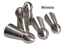 Misula 6PCS/Set New Design Ball Tips Sphere Nozzles Cream Stainless Steel Flower Torch Shape Icing Piping Nozzles... N15