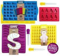 Ultimate Candy Mold GIFT SET by the Modern Gummy - Make Gummy Bears, Worms, Blocks, + Figures, PURE LFGB GRADE...