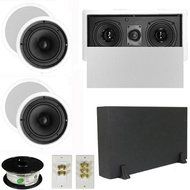 Theater Solutions 5.1 Home Theater 6.5&quot; Speakers Set, Center, 8&quot; Powered Sub and More TS65CL51SET1