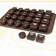 Webake 24-Cavity Silicone Chocolate Molds, Candy Molds, 2 Pack, 3 Different Shapes N4