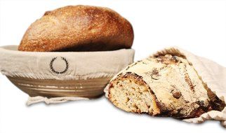 BANNE MOMMA Banneton Proofing Basket 9 Inch For Bread and Dough with Liner + Bonus 13 inch Linen Bread Bag N3