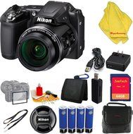 Nikon COOLPIX L840 Digital Camera with 38x Optical Zoom and Built-In Wi-Fi (Black) + Case+64 GB Card+Reader +...