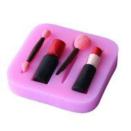 AOHAO 3D Ladies Makeup Make Up Set Shapes Fondant Cake Decor Mold Clay Candle DIY Mold N4