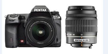 Pentax K-5 IIS 16.3 MP DSLR With 18-55mm DAL and 50-200 DAL lens kit (Black)