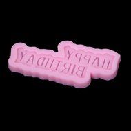 uxcell DIY 3D Happy Birthday Silicone Mat Cake Decorating Fondant Chocolate Baking Mold Mould Tool N4