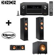 Denon AVR-X7200W Integrated Network AV Receiver + 2 Klipsch RP-260F Reference Premiere 260 Floorstanding Speaker...