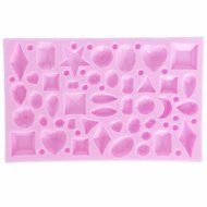 Funshowcase Tiny Diamond Gems Assorted Shapes Silicone Mold, for Cake Cupcake Decorating, Crafting, Polymer Clay...