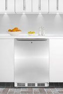 Summit FF7LBISSHHADA: ADA compliant commercial built-in auto defrost all-refrigerator with white cabinet, lock... N2