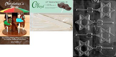 Cybrtrayd R037 Star of David Chocolate Candy Mold with Exclusive Cybrtrayd Copyrighted Chocolate Molding Instructions... N5