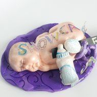 Large Baby with Feeding Bottle and Pacifier 2 pcs Set Molds, non stick sugarcraft Sugar paste, Chocolate, Fondant... N8