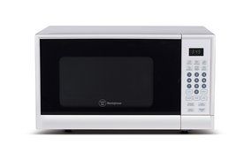 Westinghouse WM009 900 Watt Counter Top Microwave Oven, 0.9 Cubic Feet, Stainless Steel Front with Black Cabinet N12