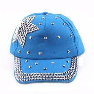 Creazy&reg; New Baseball Cap Rhinestone Star Shaped Boy Girls Snapback Hat (Red) N2