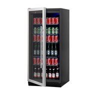 KingsBottle 450 Can Beverage Cooler, Stainless Steel with Glass Door N20