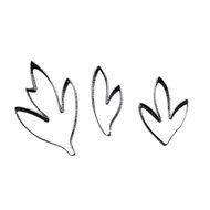 MuLuo Fondant Cake Cutter Stainless Steel Peony Leaves Shape Biscuit Mold
