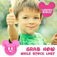 Mickey Cookie Mold | Cute and Big 2pcs 6" Pink Food Grade Mickey Mouse Design DIY Sandwich Bread Toast Pancakes...