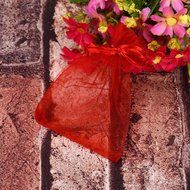 Candy Small Bag DZT1968&reg; 100pcs Organza Wedding Party Decoration Gift Candy Sheer Bags Pouches (Black) N8