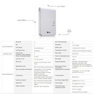 New LG Portable Mobile Pocket Photo PD241T Printer [White] (Follow-up model of PD239) Bluetooth Wireless Printing... N6