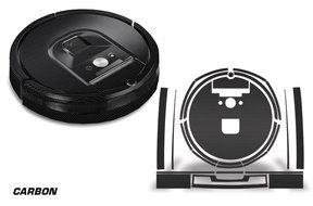 Skin Decal Wrap For iRobot Roomba 980 Vacuum Stickers Accessory Kit CARBON