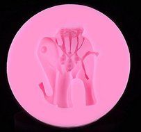 Hual@ DIY Elephant Shape Mold Fondant Cake Mold N2