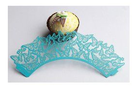 Kuke 24 pcs Dancing Butterfly Laser Cut Cupcake Wrappers Cupcake Liners Muffin Container for Baby Shower Baby... N9