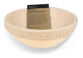 10.5 Inch Banneton Proofing Basket + FREE Cloth Liner + Sillicone Bowl Scraper + Instructions &amp; Recipe - Creates... N3