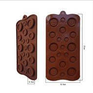 Drhob 1pcs Hot Sale Useful Silicone Chocolate Ice-Cubes Tray Mold For 19 buttons Shape Cooking Tools N3