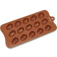 Freshware CB-604BR 16-Cavity Silicone Christmas Tree, Ornament and Star Chocolate, Candy and Gummy Mold N8