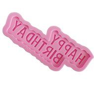Wocuz W0752 Silicone Happy Birthday Cake Topper Molds Fondant Mold Cake Top Decoration N2
