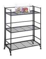 Convenience Concepts Designs-2-Go 3-Tier Folding Metal Corner Shelf, White N41