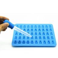 BAWAB Silicone Gummy Bear Mold with BONUS DROPPER FOR EASY FILLING! &ndash; 50 Cavity 1 Pack | 100% LFGB Silicone, No... N4